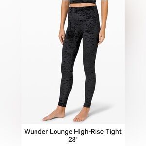 Lululemon Wunder Lounge High‑Rise Tight 28″ Crushed Velvet – LW5DAVS - Size 8
